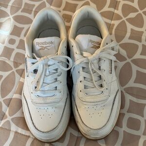 Reebok White and Tan Sneakers